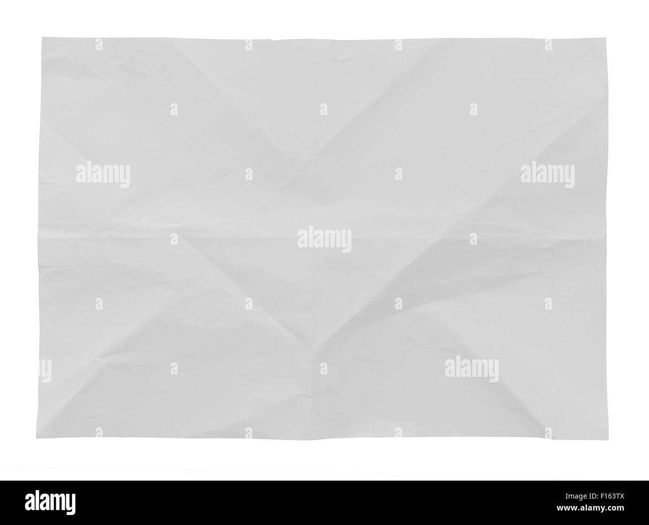 weiße zerknittertes Papier Hintergrundtextur Stockfoto