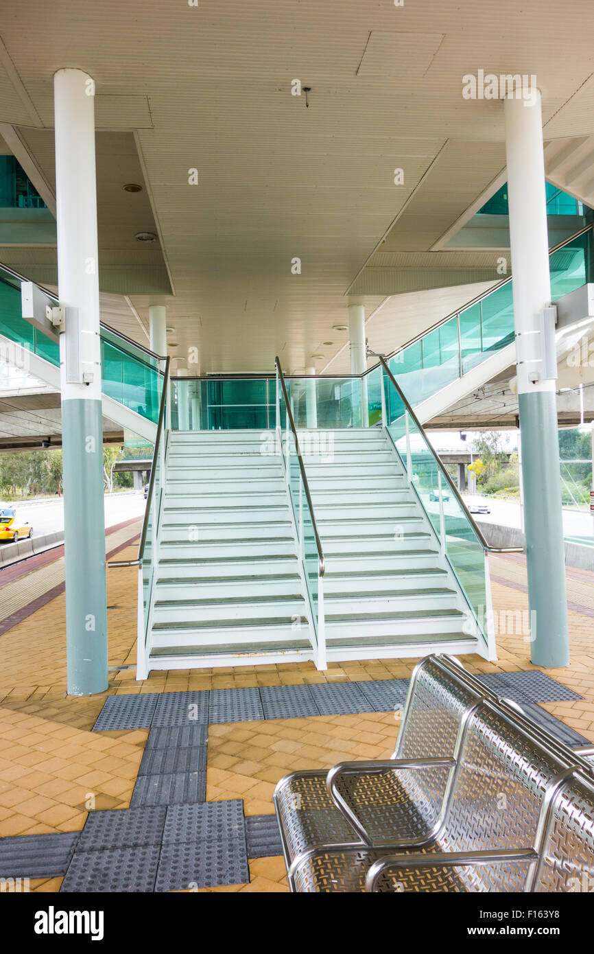 Treppe bei Stirling Zug Bahnhof Perth Western Australia Stockfoto