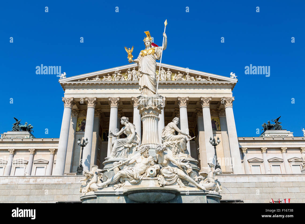 Österreich, Wien, Parlamentsgebäude Stockfoto