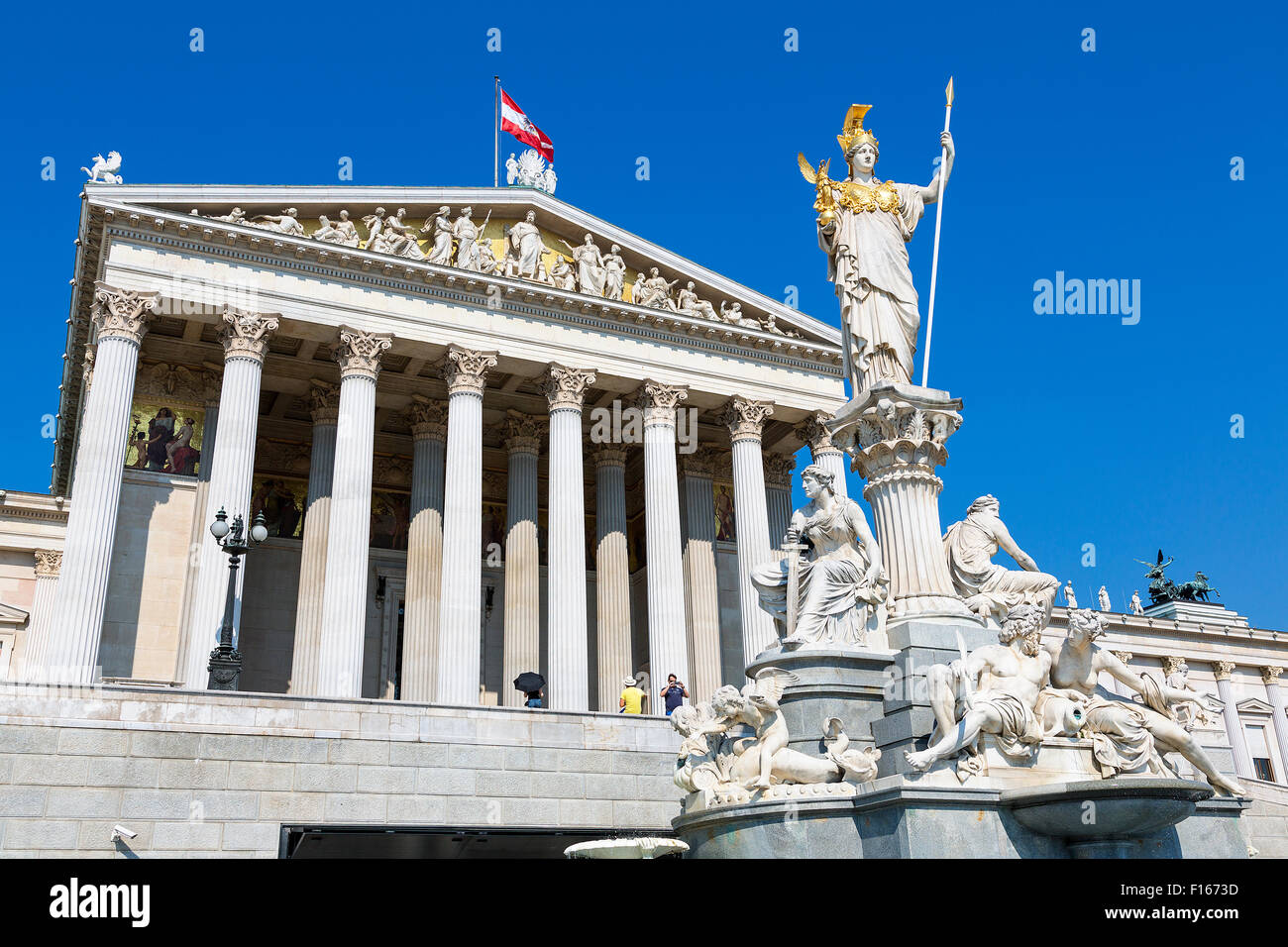 Österreich, Wien, Parlamentsgebäude Stockfoto