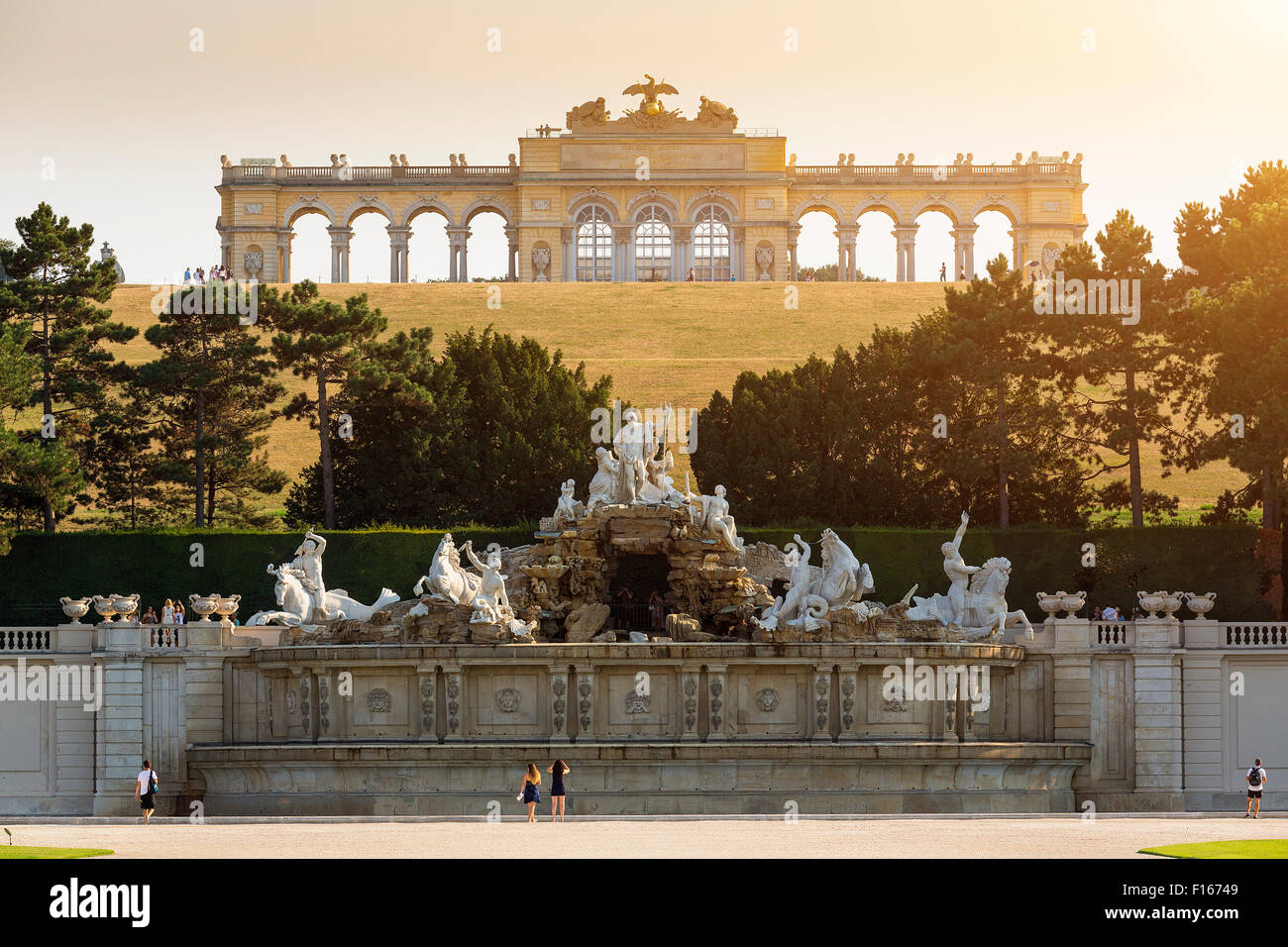 Wien der Gloriette in Schönbrunn Stockfoto