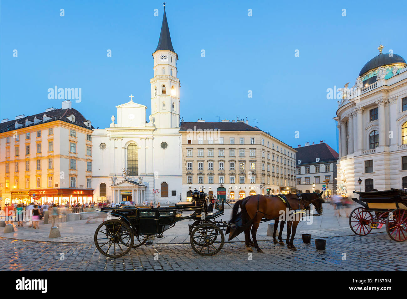 Pferd Kutsche, Josefsplatz, Wien, Österreich Stockfoto