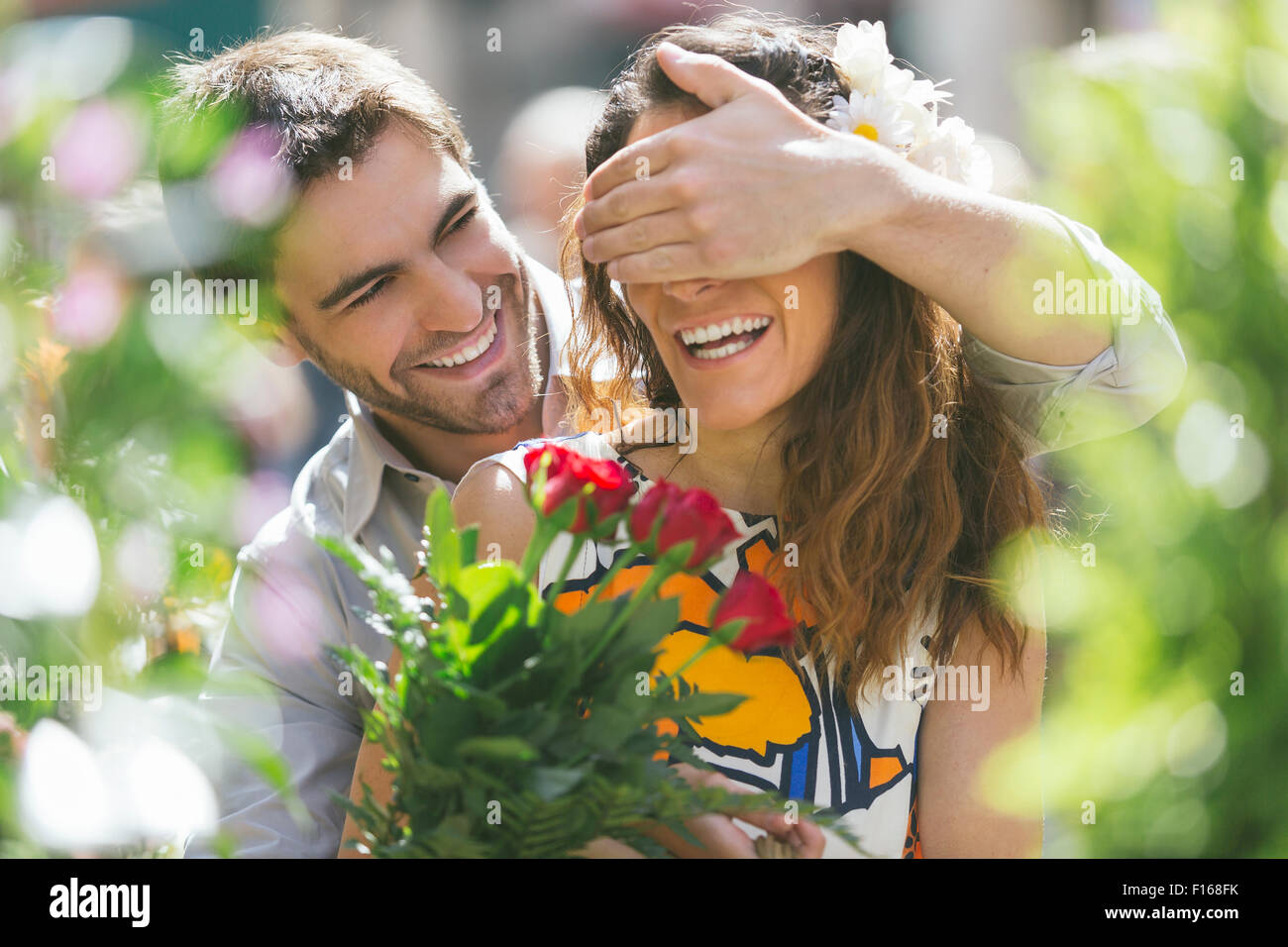Paar Partnersuche in Paris Stockfoto