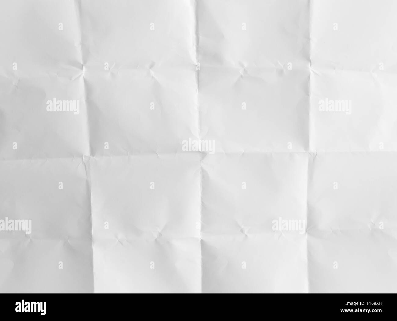 weiße zerknittertes Papier Hintergrundtextur Stockfoto
