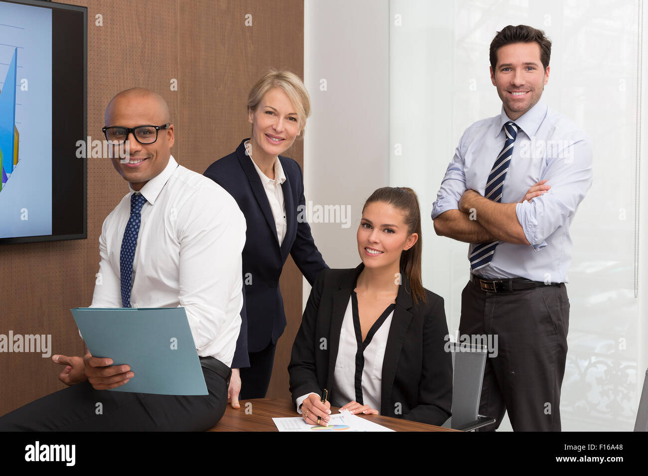 Porträt einer Unternehmensgruppe Menschen Stockfoto