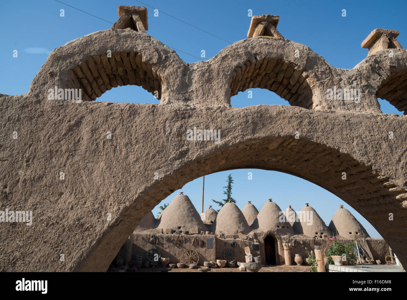 Traditionelle Bienenstock Häuser. Harran. Ost-Anatolien. Turkei. Stockfoto
