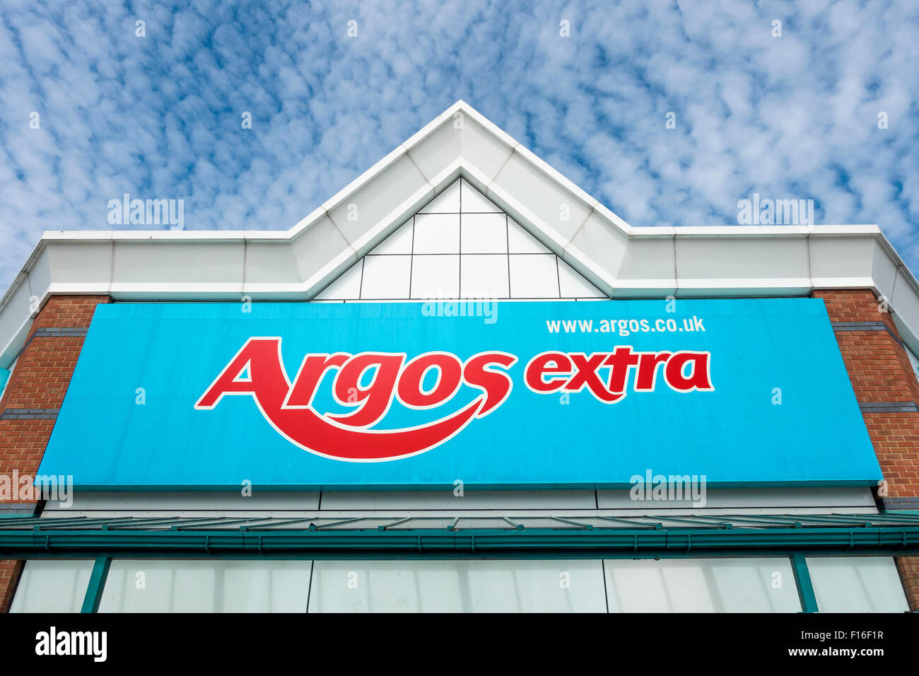 Argos Extra Store Signage Logo Canterbury Zweig bhz Stockfoto