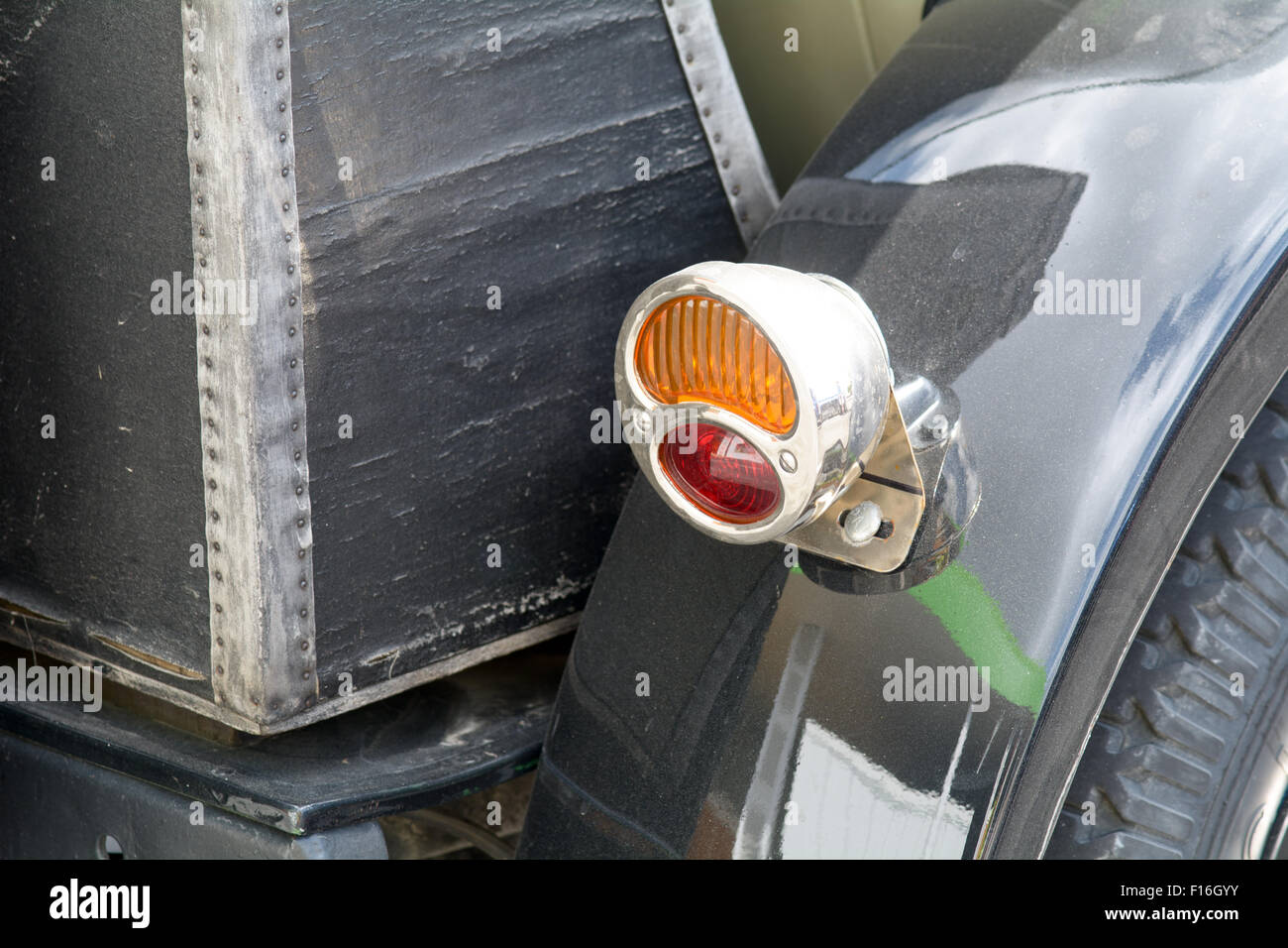 1928 "B14G Berline" Citroën Auto hinten LED-Anzeige und Radhaus Stockfoto