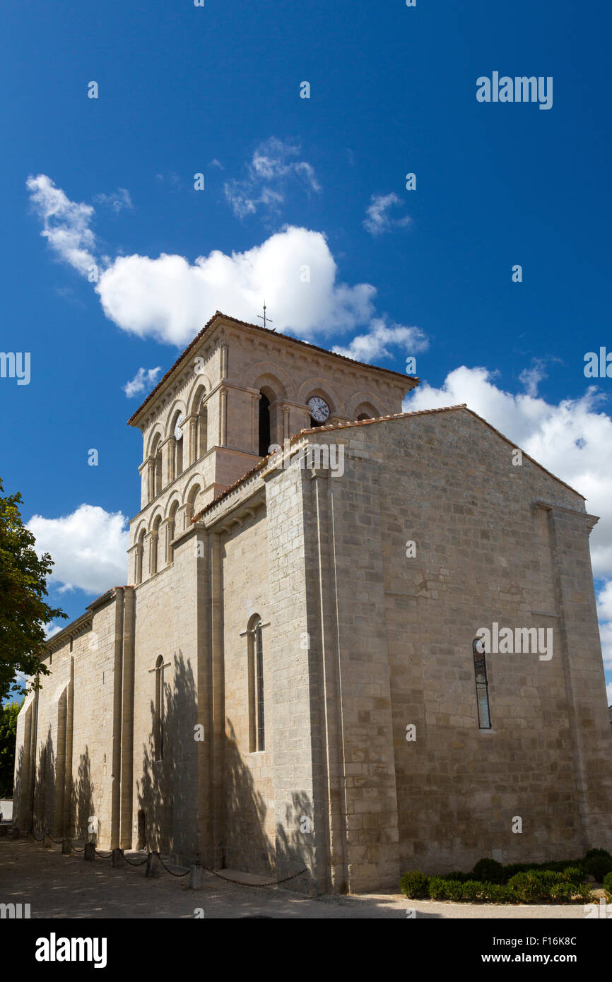 Kirche des Hl. Martin, Sigogne, Charente Maritime, Süd-west Frankreich Stockfoto