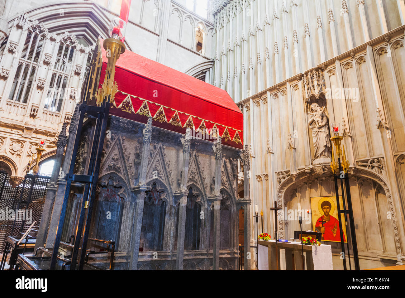 England, Hertfordshire, St. Albans, St. Albans Kathedrale und Abteikirche, der Schrein von St.Alban Stockfoto