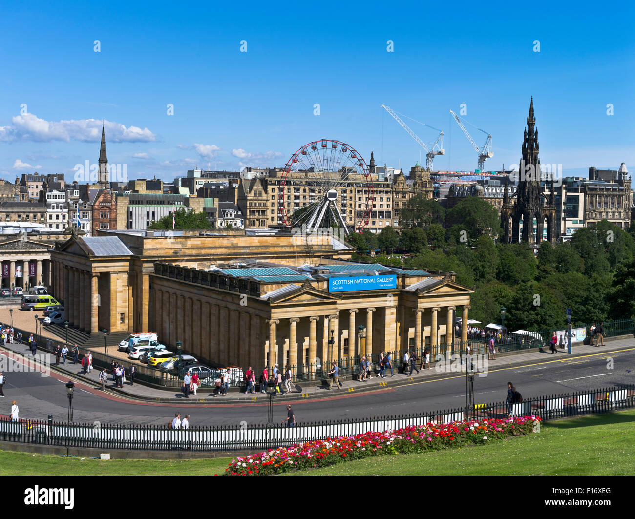 Dh schottische Nationalgalerie den Damm, Scottish National Gallery in Edinburgh Edinburgh Damm Kunst Stockfoto