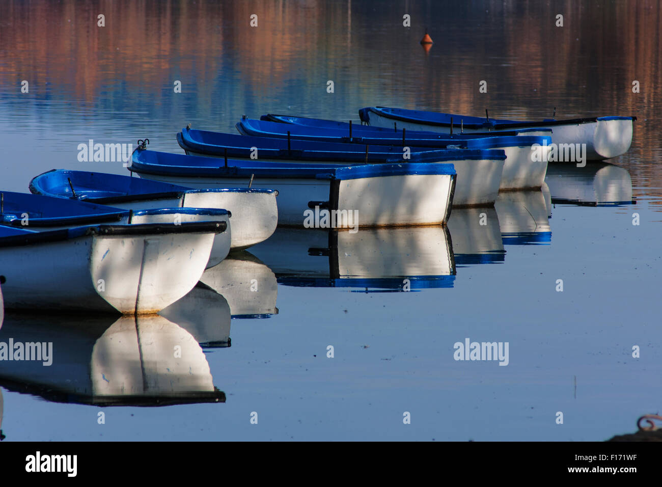 Banyoles Teich. Stockfoto