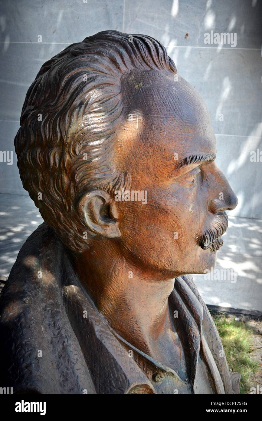 Bronze-Büste von Jose Marti in Havanna die Plaza De La Revolucion Stockfoto