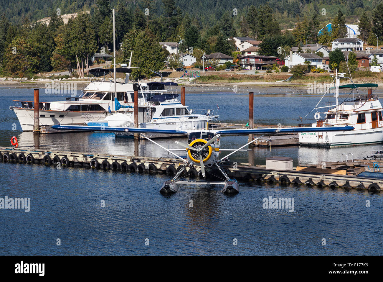 Dh beaver Wasserflugzeug vom Flughafen abfliegenden sechelt an der Sunshine Coast in British Columbia, Stockfoto