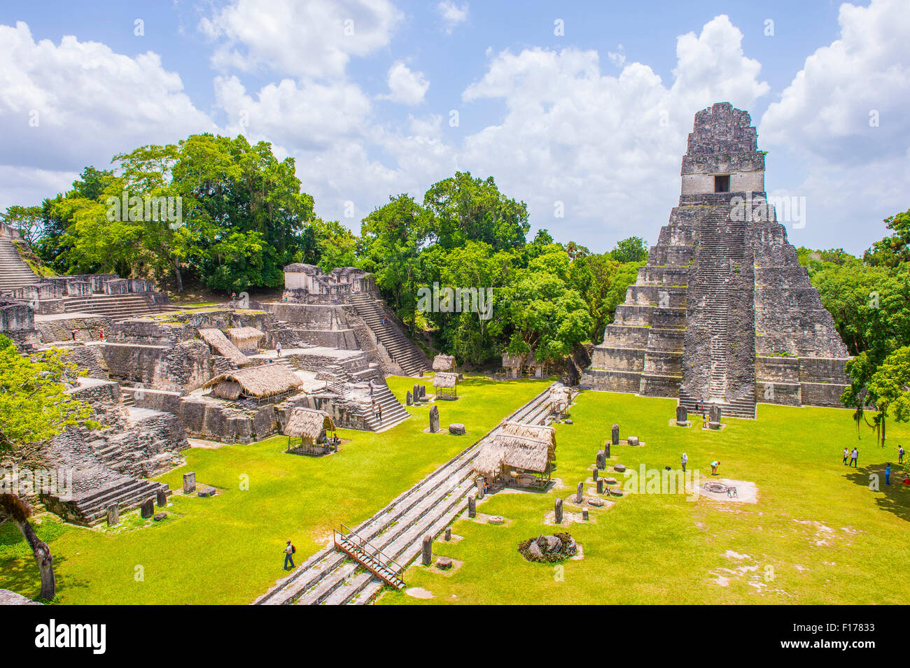 Die archäologische Stätte der präkolumbischen Maya-Zivilisation in Tikal National Park, Guatemala Stockfoto