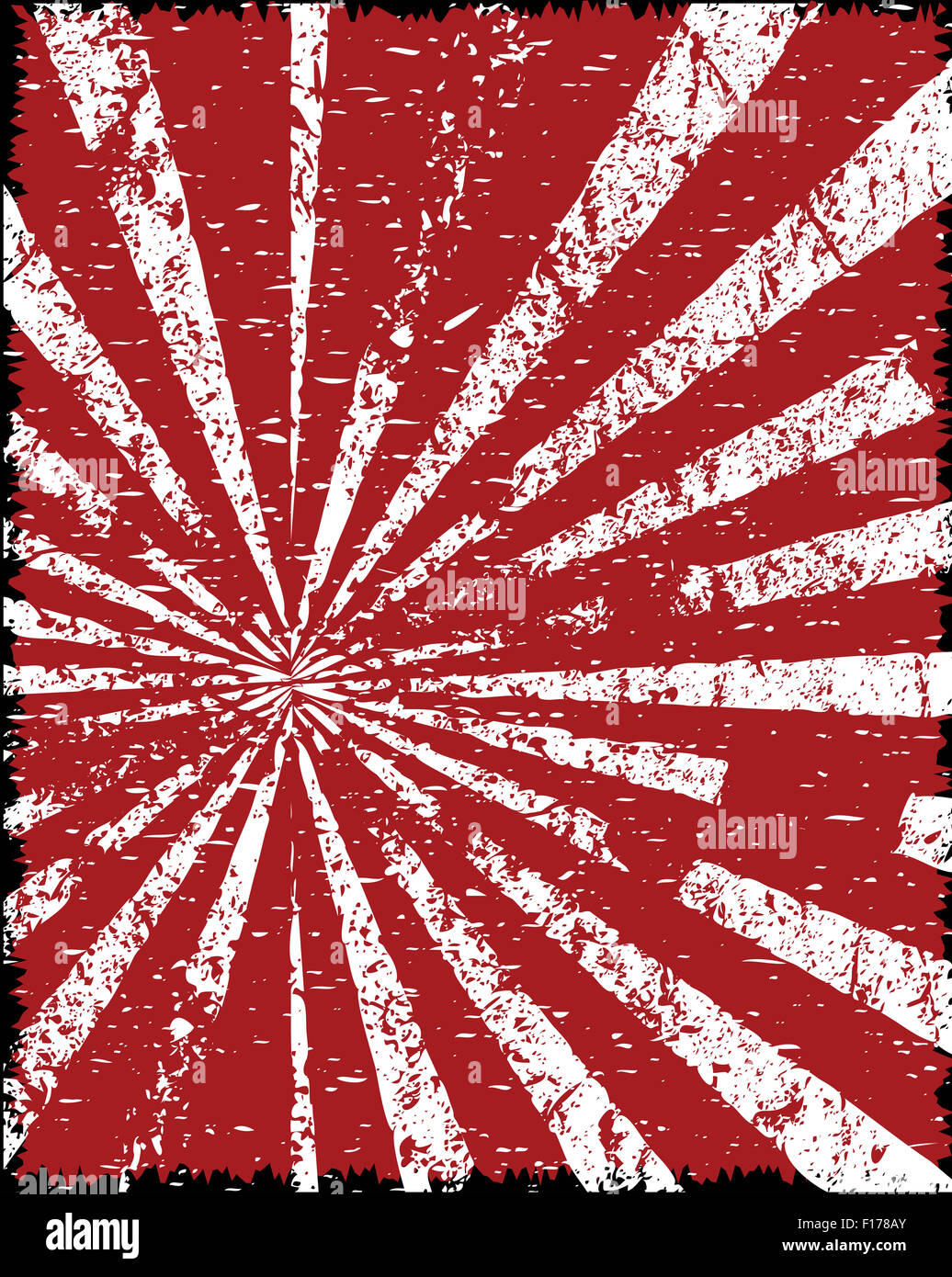 Ein jazz Grunge Veranstaltungsort Poster von roten und weißen Strahlen Stockfoto