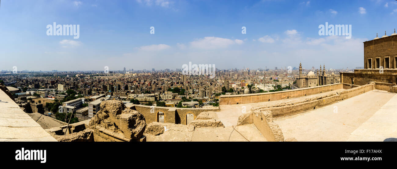 Panoramablick auf der Zitadelle von Saladin, El Caire, Ägypten Stockfoto