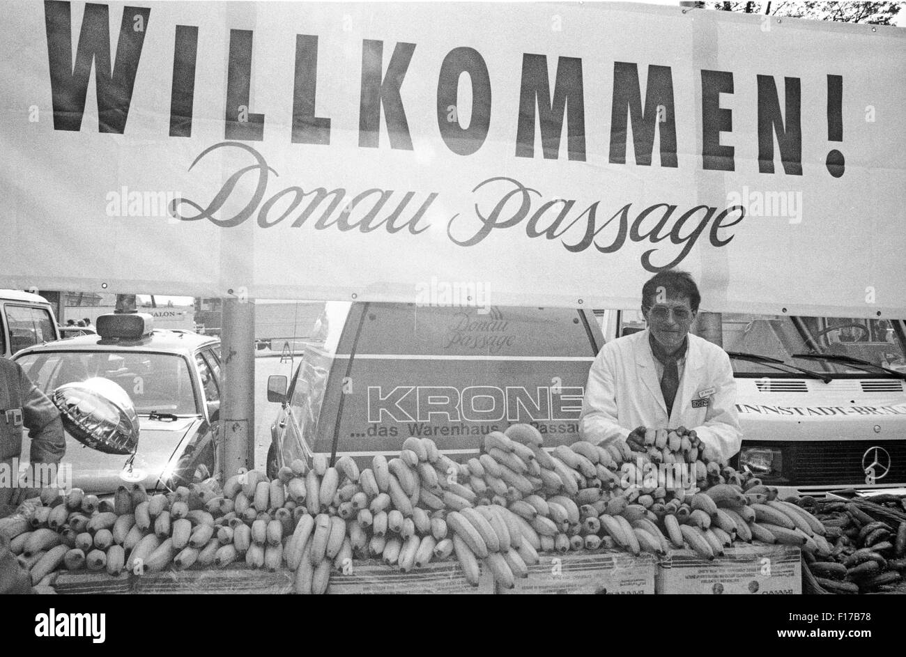 Flüchtlingslager in den Landkreis Passau, Bayern, auf DDR-Flüchtlinge, die über Ungarn und Österreich in den Westen geflohen sind Stockfoto