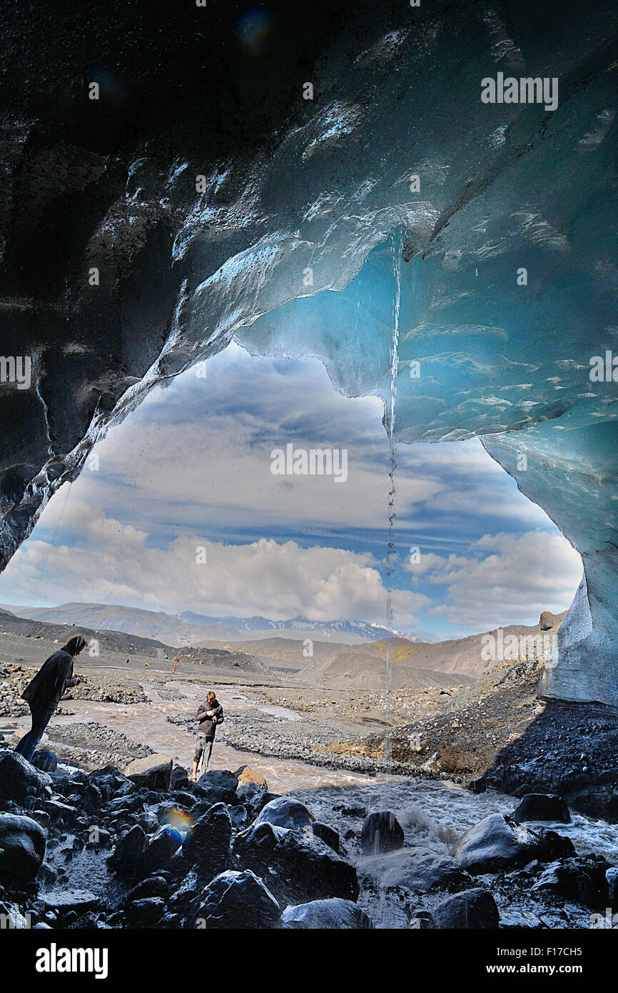 Eishöhle Island Kollektion Stockfoto