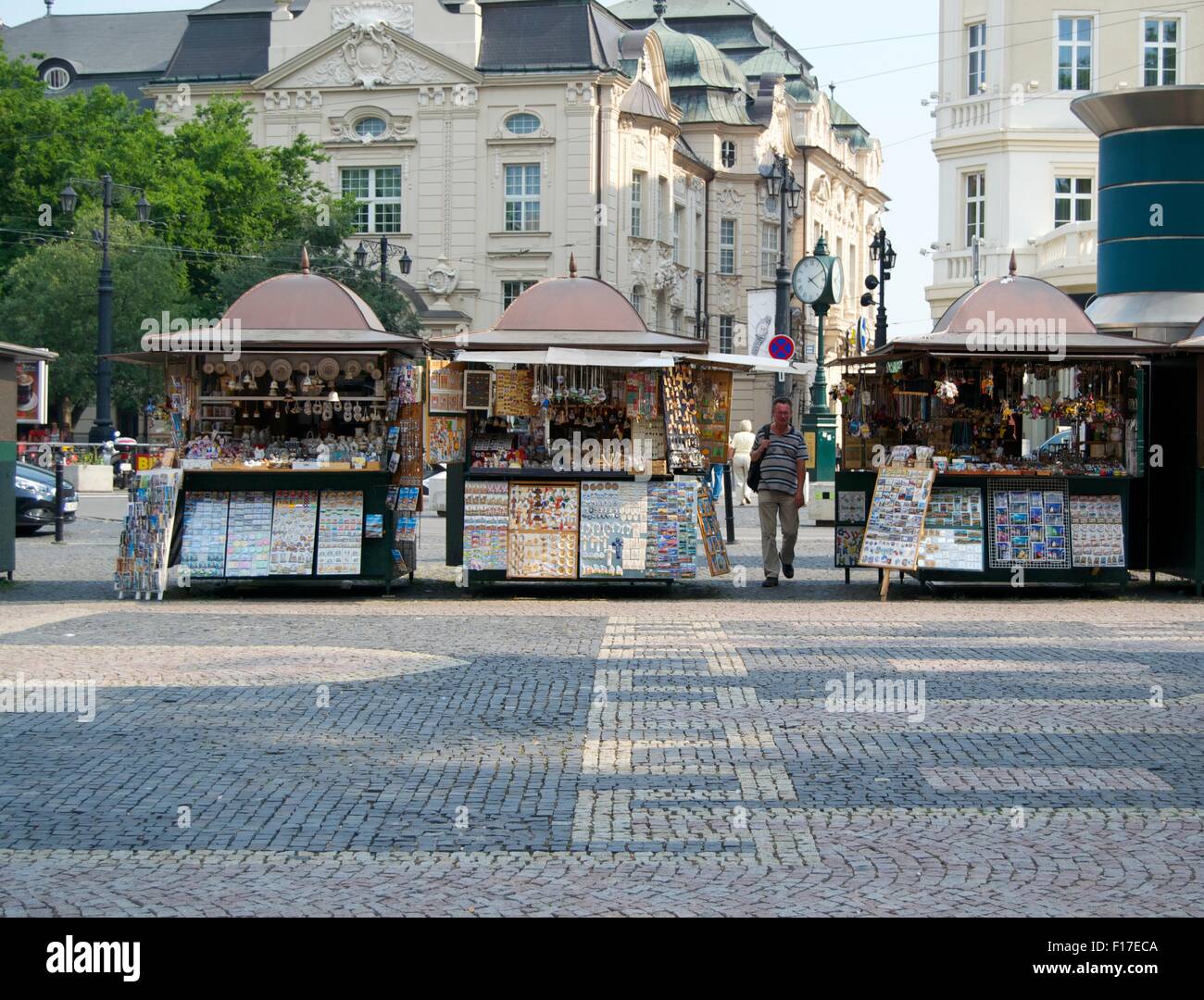 Touristen-Souvenirs stall Bratislava Shop Verkauf Stockfoto