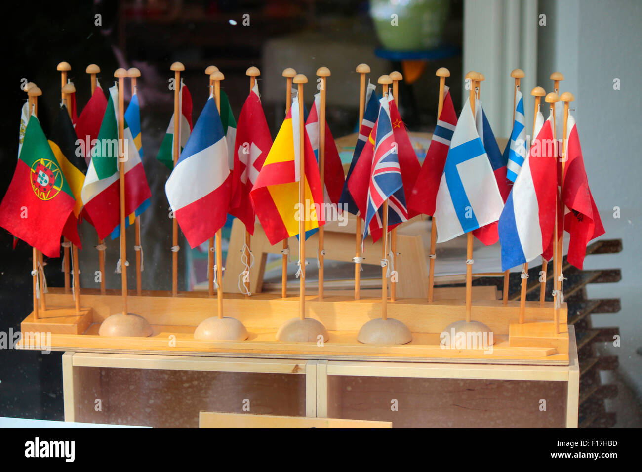 Internationale Flaggen, Berlin. Stockfoto