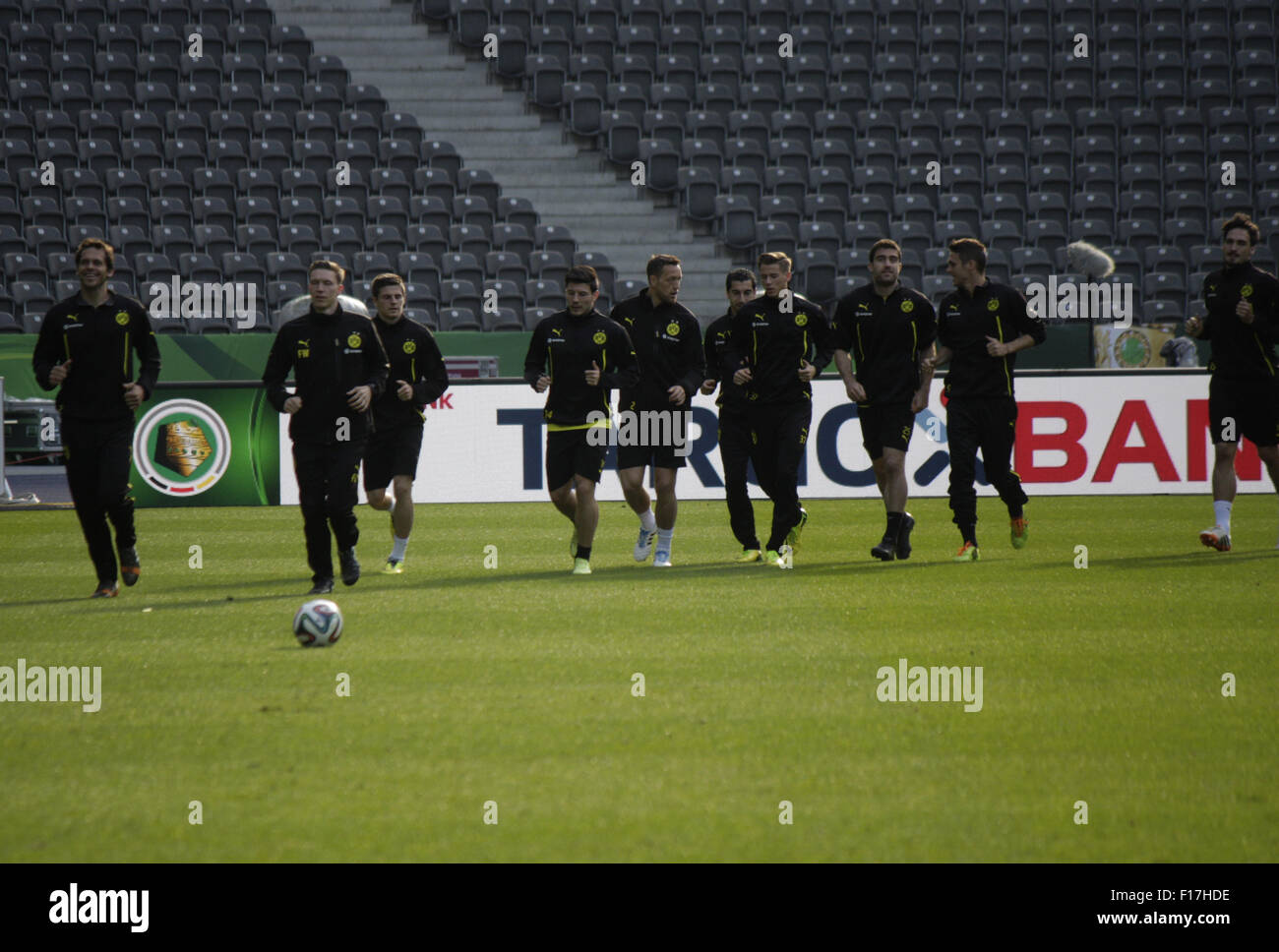 Impressionen - Training von Borussia Dortmund Vor Dem Anstehenden Finale um Den DFB-Pokal Zwischen Borussia Dortmund Und Dem FC Stockfoto