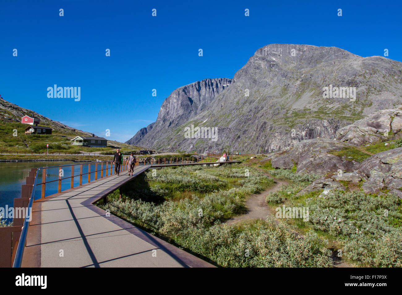 Besucherbereich Trollstigen, Norwegen Stockfoto