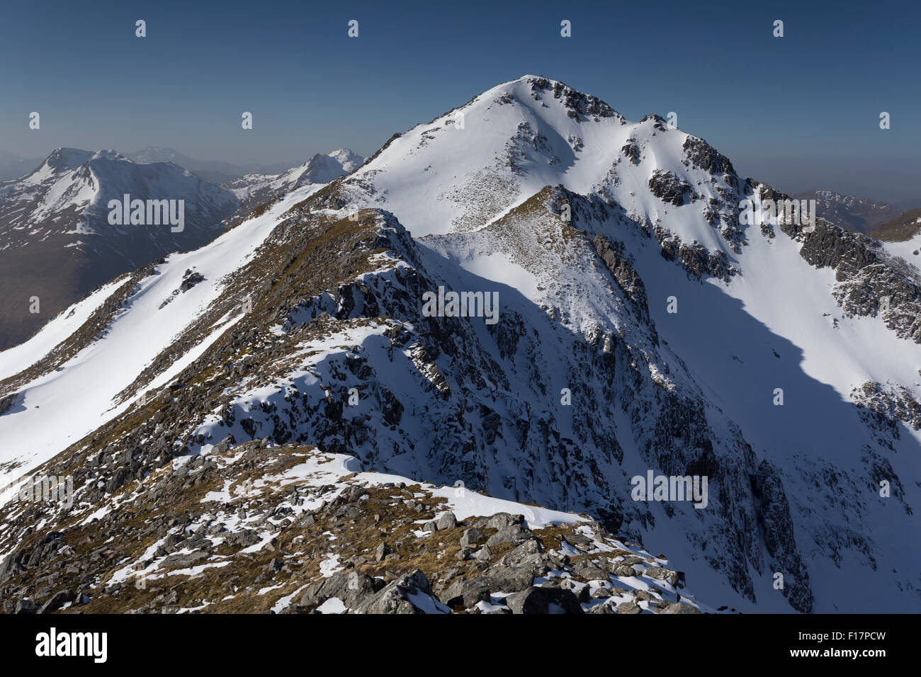 Die fünf Schwestern von Kintail, Glen Shiel, North West Highlands, Schottland, UK Stockfoto