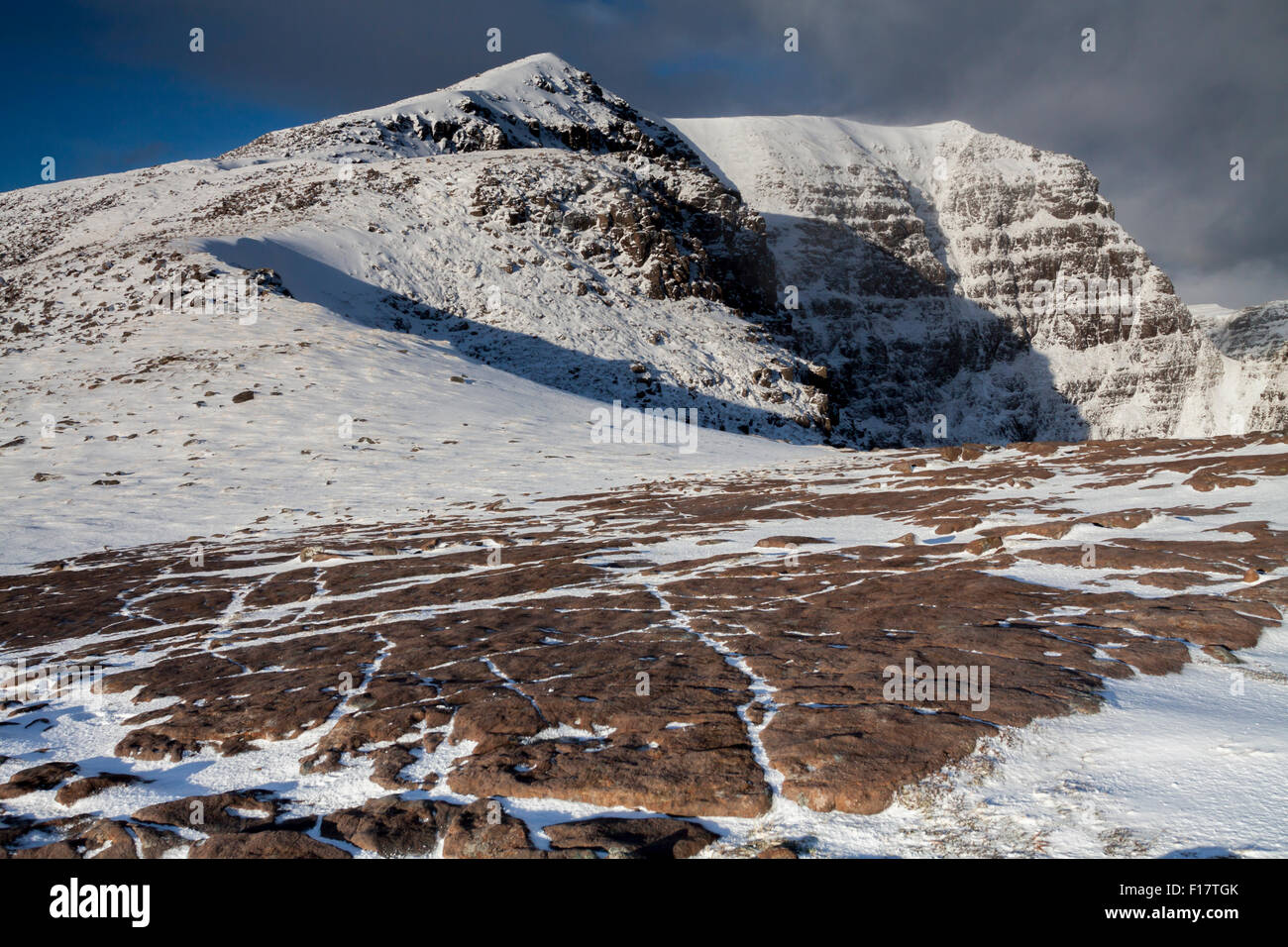 Winter, Beinn Bhan, Applecross Halbinsel, North West Highlands, Schottland, UK Stockfoto