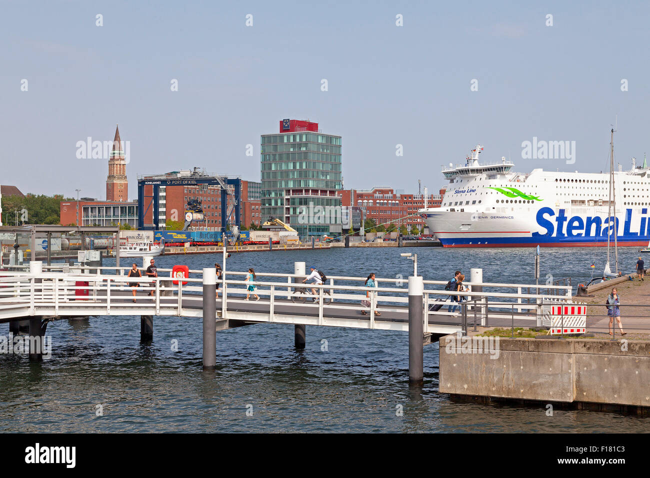 Hoern Brücke, Fähre, Hafen, Kiel, Schleswig-Holstein, Deutschland Stockfoto