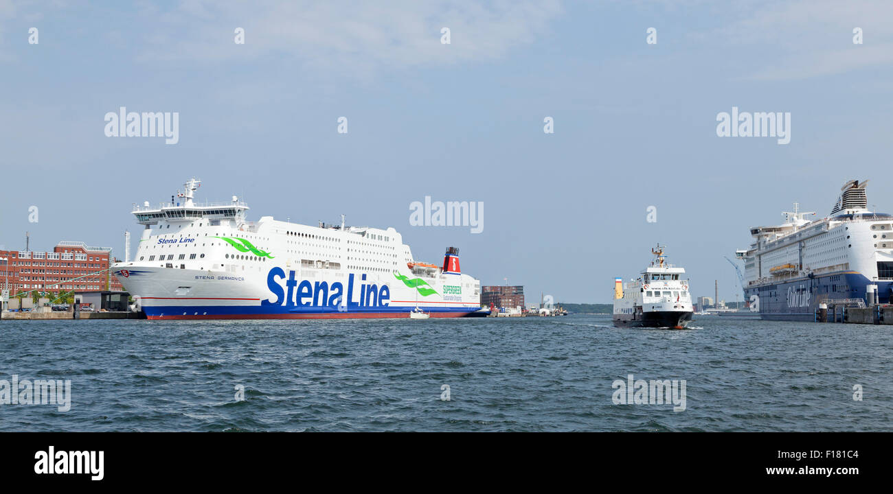 Fähre, Hafen, Kiel, Schleswig-Holstein, Deutschland Stockfoto