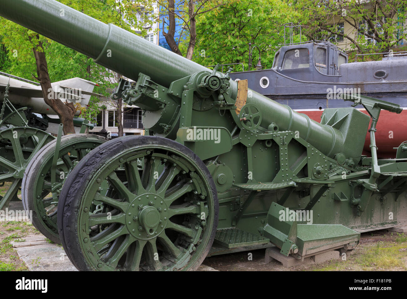 Artillerie, Marinemuseum, Varna, gleichnamigen Provinz, Bulgarien Stockfoto
