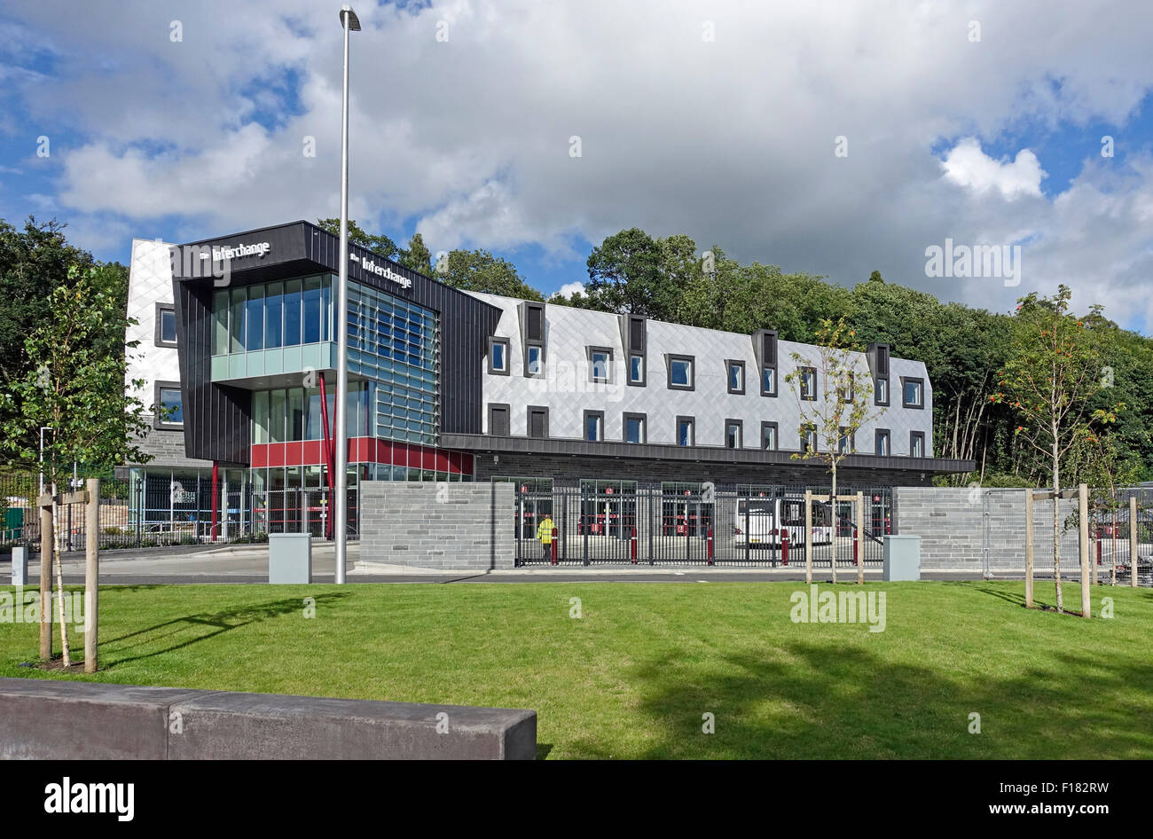 Das neu eröffnete The Interchange Gebäude anschließenden Zug und Bus in Galashiels schottischen Grenzen Schottland Stockfoto