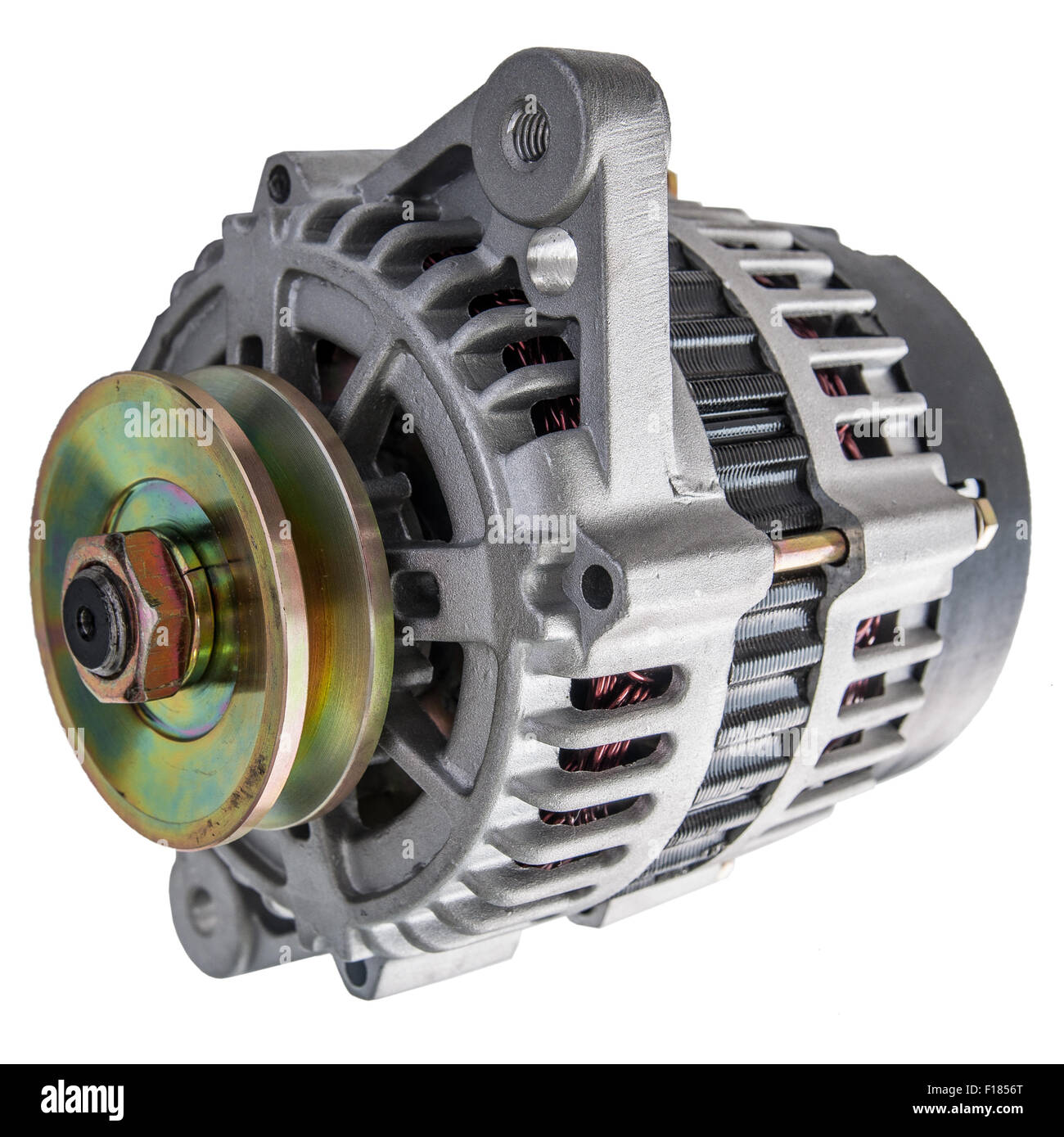 Elektrischer Generator Auto auf weißem Hintergrund Stockfotografie Alamy