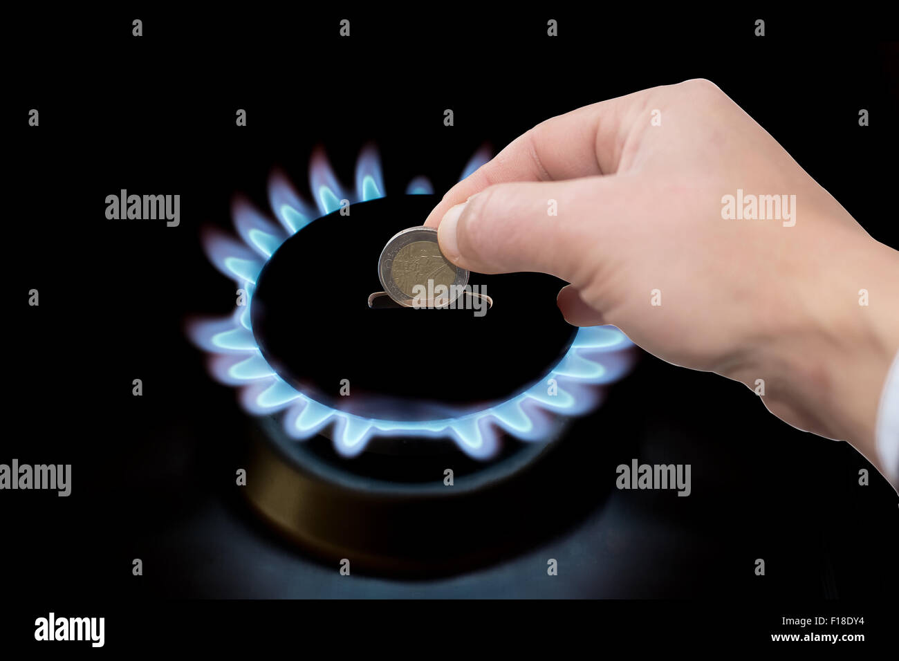 Die Kosten für Erdgas teurer Stockfoto