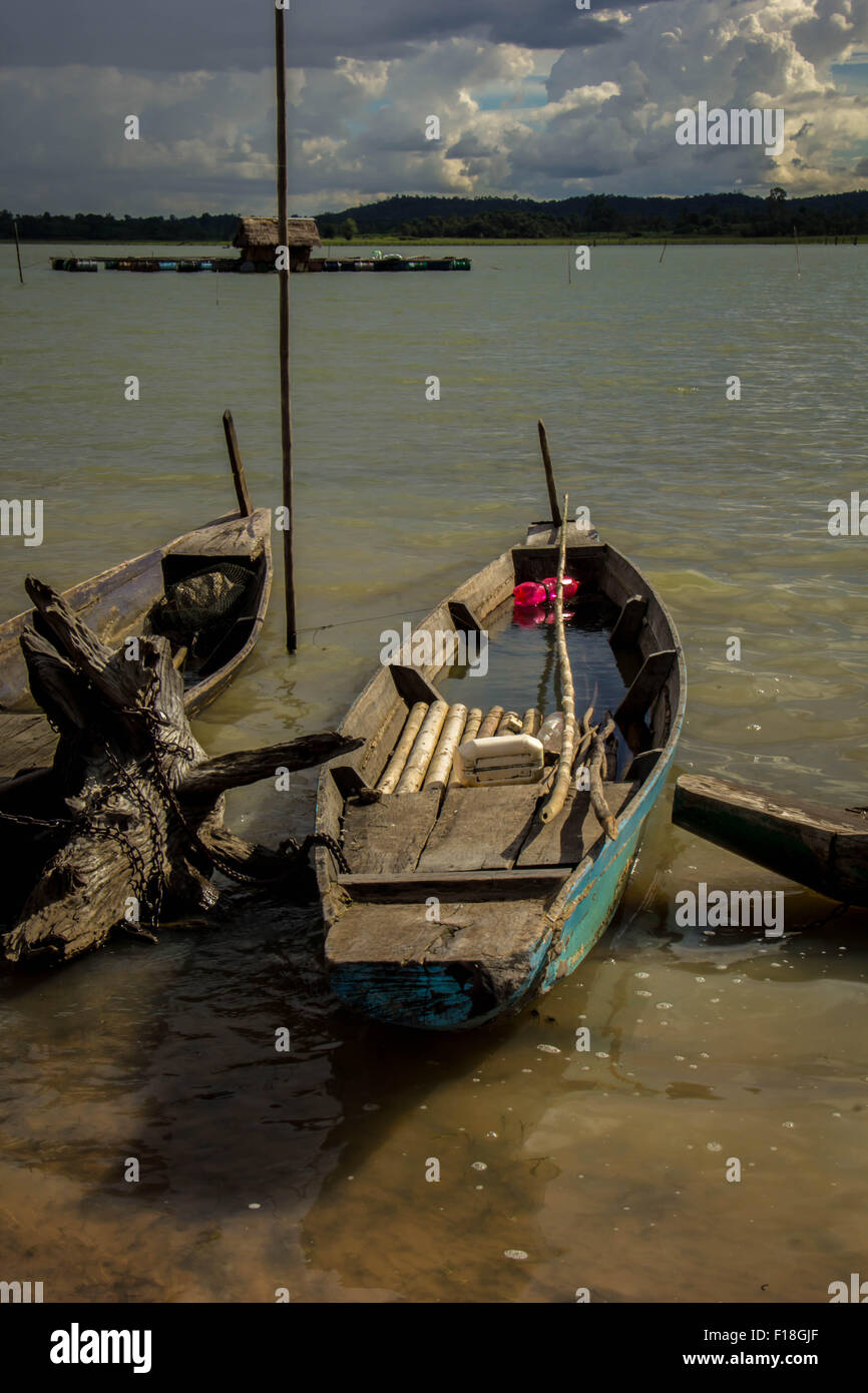 Landwirtschaft, Asien, asiatische, schön, Boot, Kambodscha, Kanu, Chinesisch, Wolke, bunt, Kontamination Stockfoto