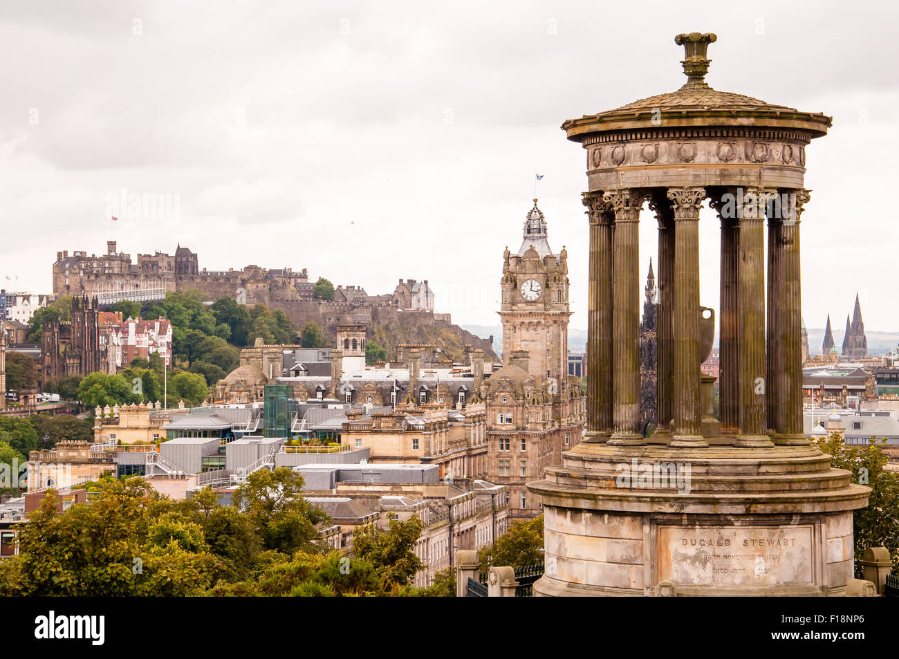 Dugald Stewart Mounment auf dem Calton Hill, Edinburgh Stockfoto