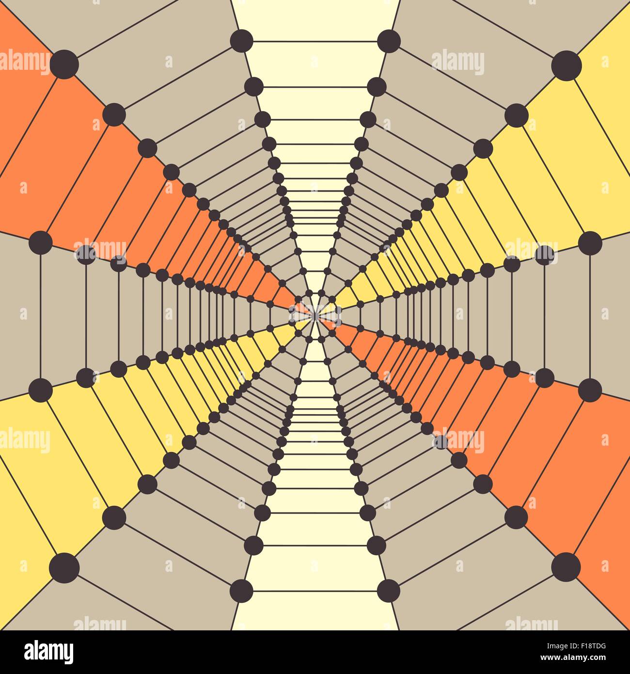 Netzwerk-Hintergrund. 3D Technologie-Vektor-Illustration. Einsetzbar für Wallpaper, Hintergrund der Web-Seite, Web-Banner. Stock Vektor