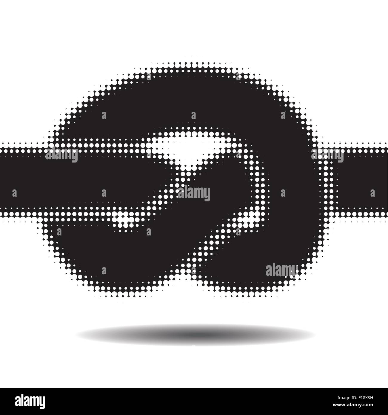 Punktierte Knoten Illustration für Print oder Web Stock Vektor