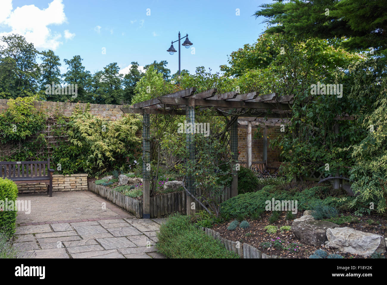 Halle Platz Garten Demonstration Stockfoto