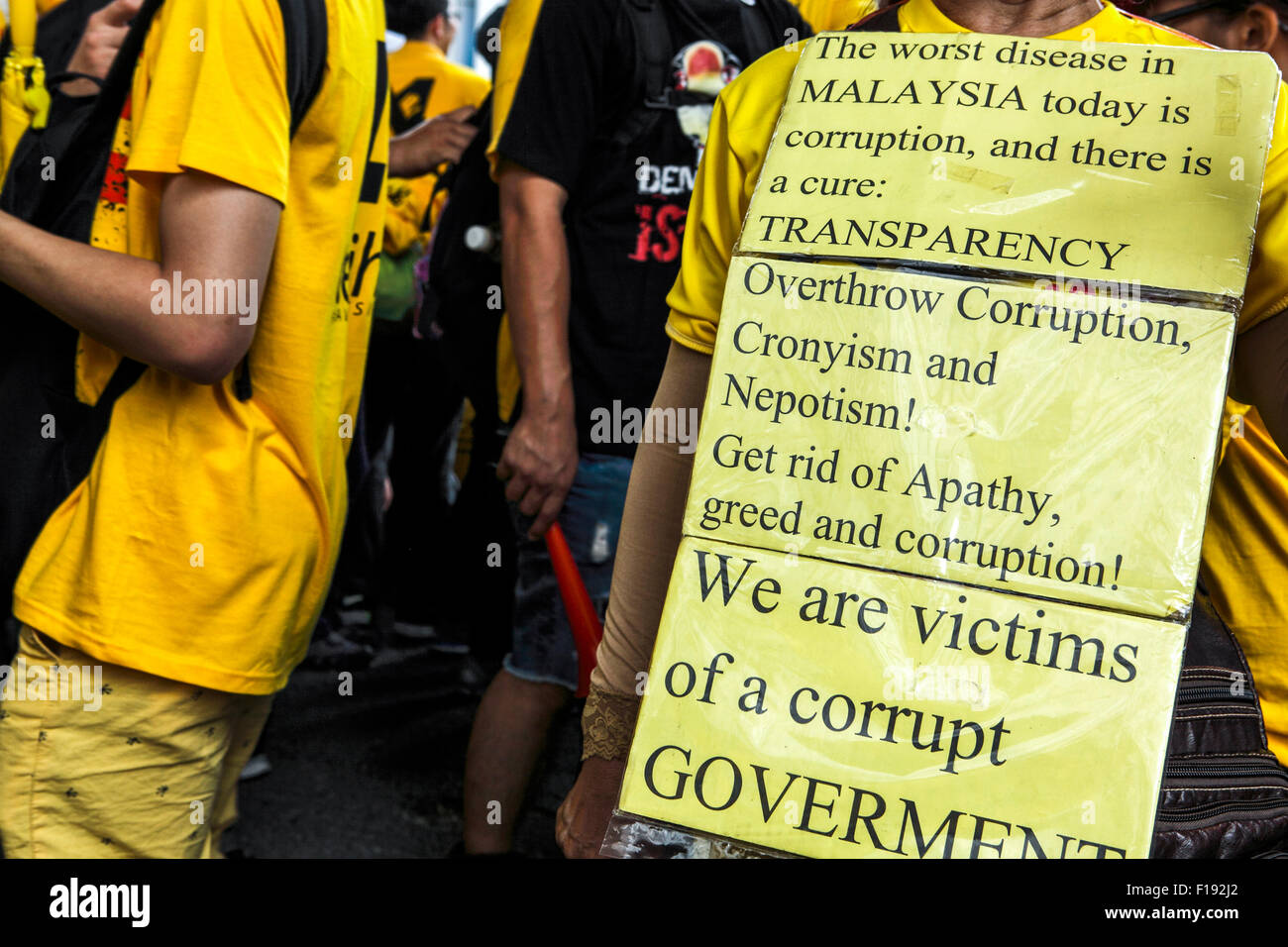 Die Bersih 4.0-Rallye in Kuala Lumpur, Malaysia. Stockfoto