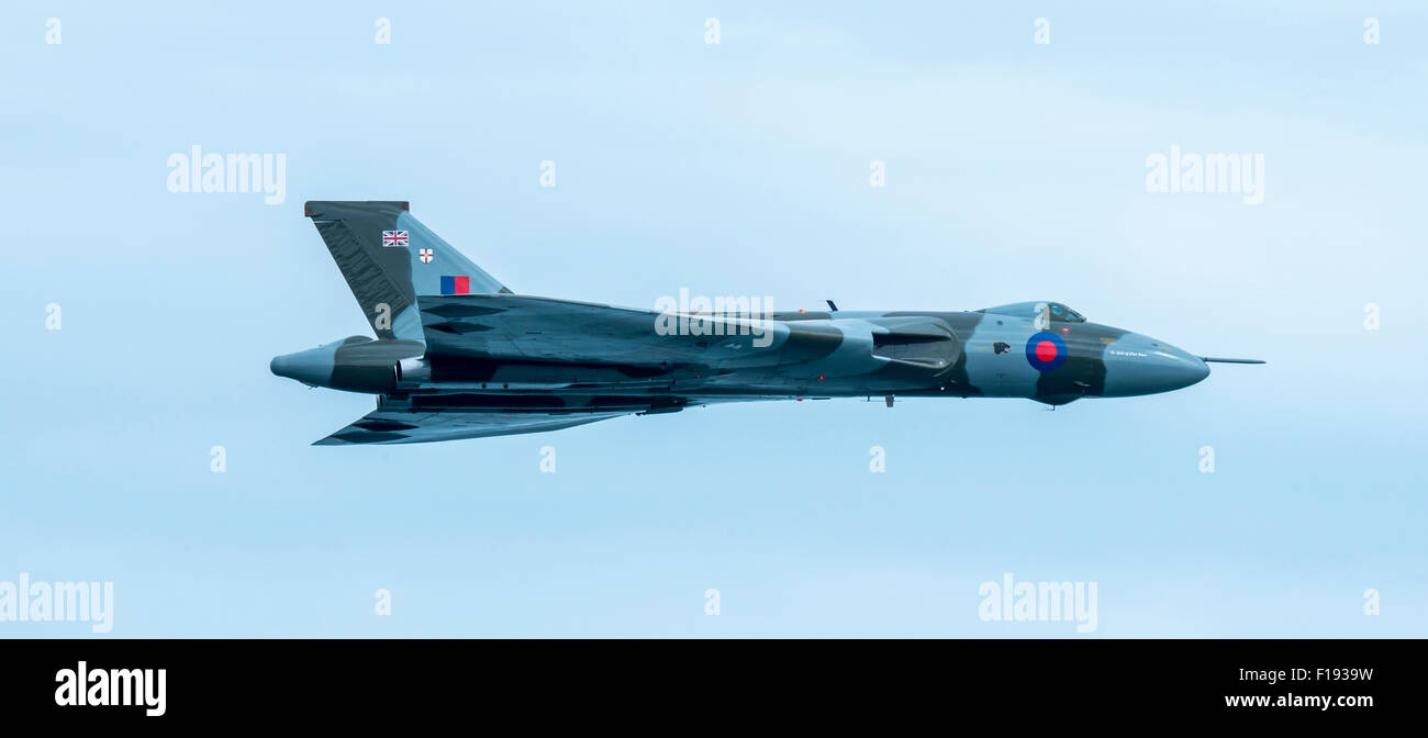 Avro Vulcan XH588 in Dawlish Air Show zum letzten Mal im Jahr 2015 Stockfoto