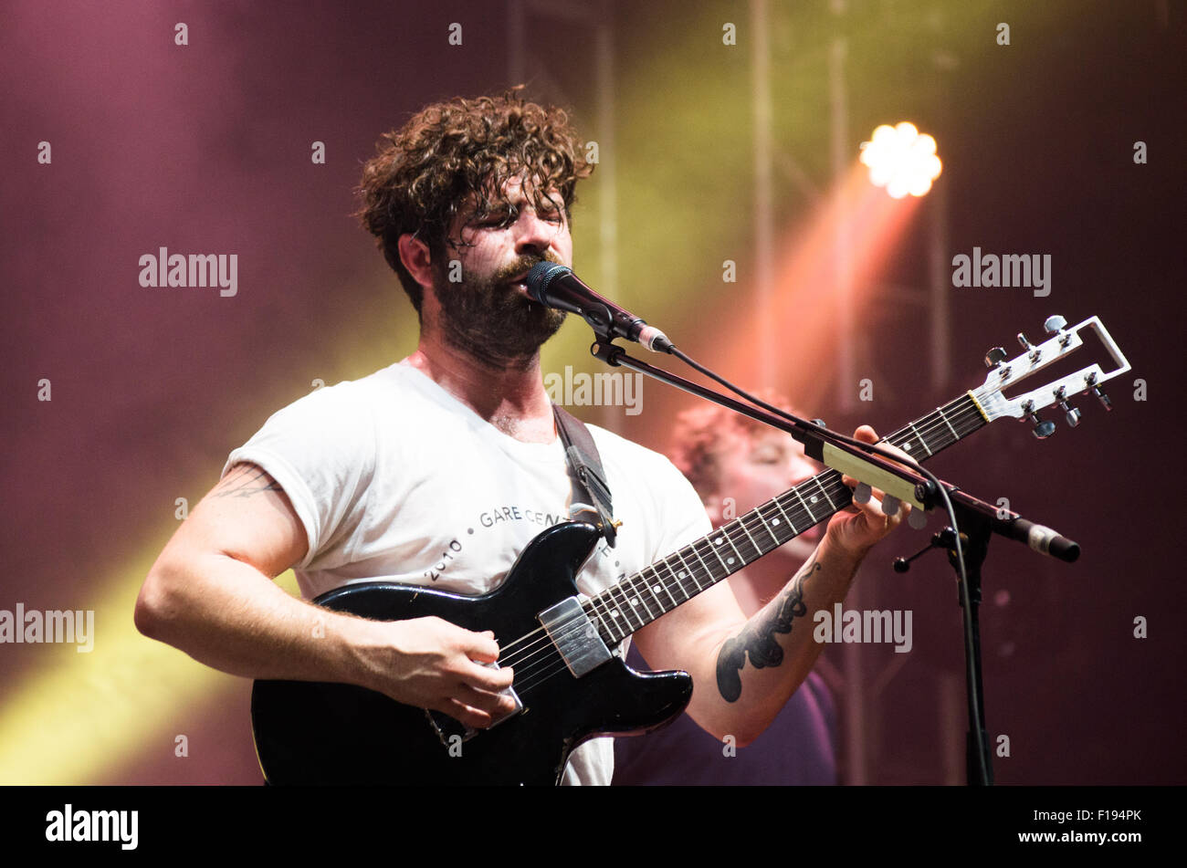 Leeds, UK. 30. August 2015. Fohlen führen eine Überraschung am NME / Kredit-Radio 1-stufig beim Leeds Festival, Leeds, England am 30. August 2015: Nicholas Wesson/Alamy Live News Stockfoto