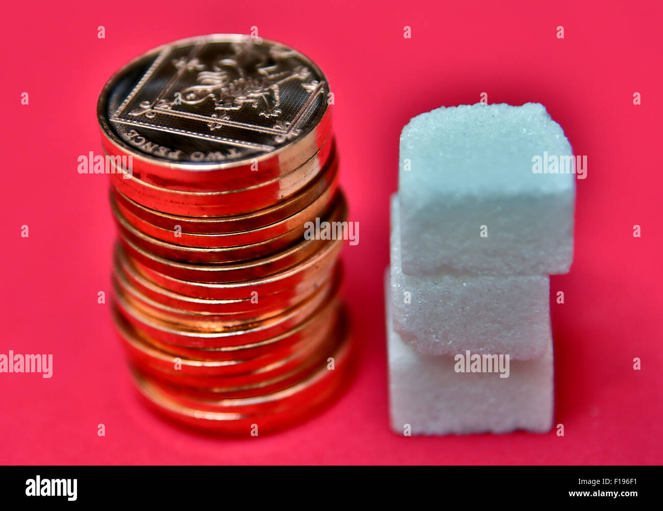 Vorschlag, Sondersteuer auf zuckerhaltige Getränke, London Stockfoto