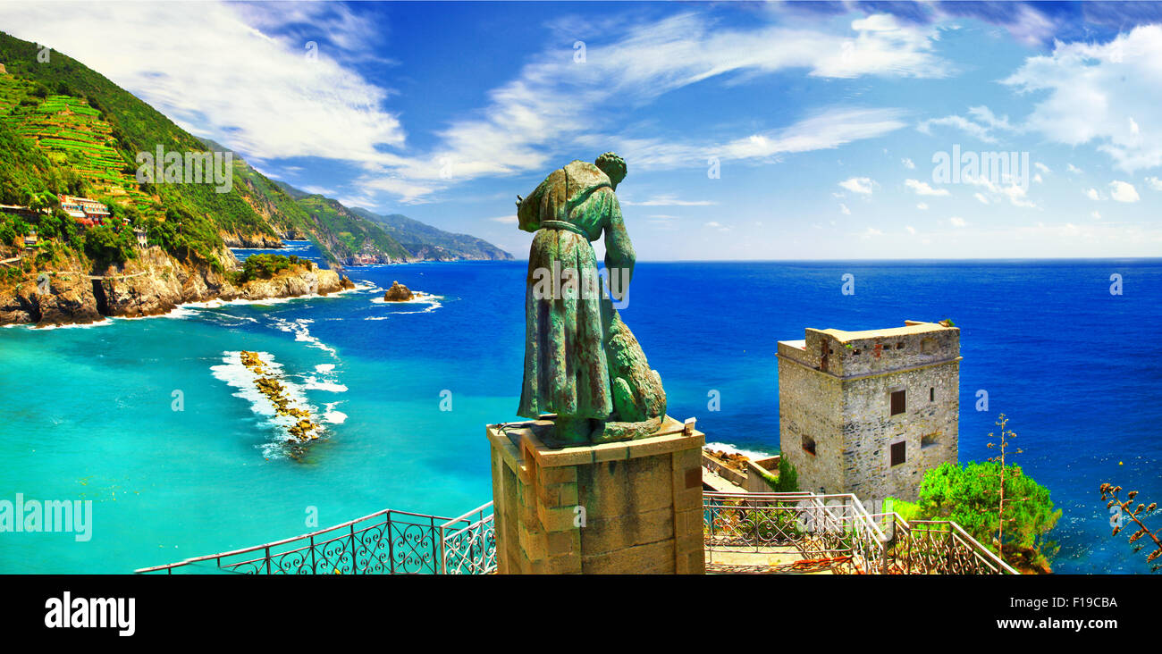 schöne Monterosso al Mare - berühmten "Cinqueterre" in Ligurien. Italien Stockfoto