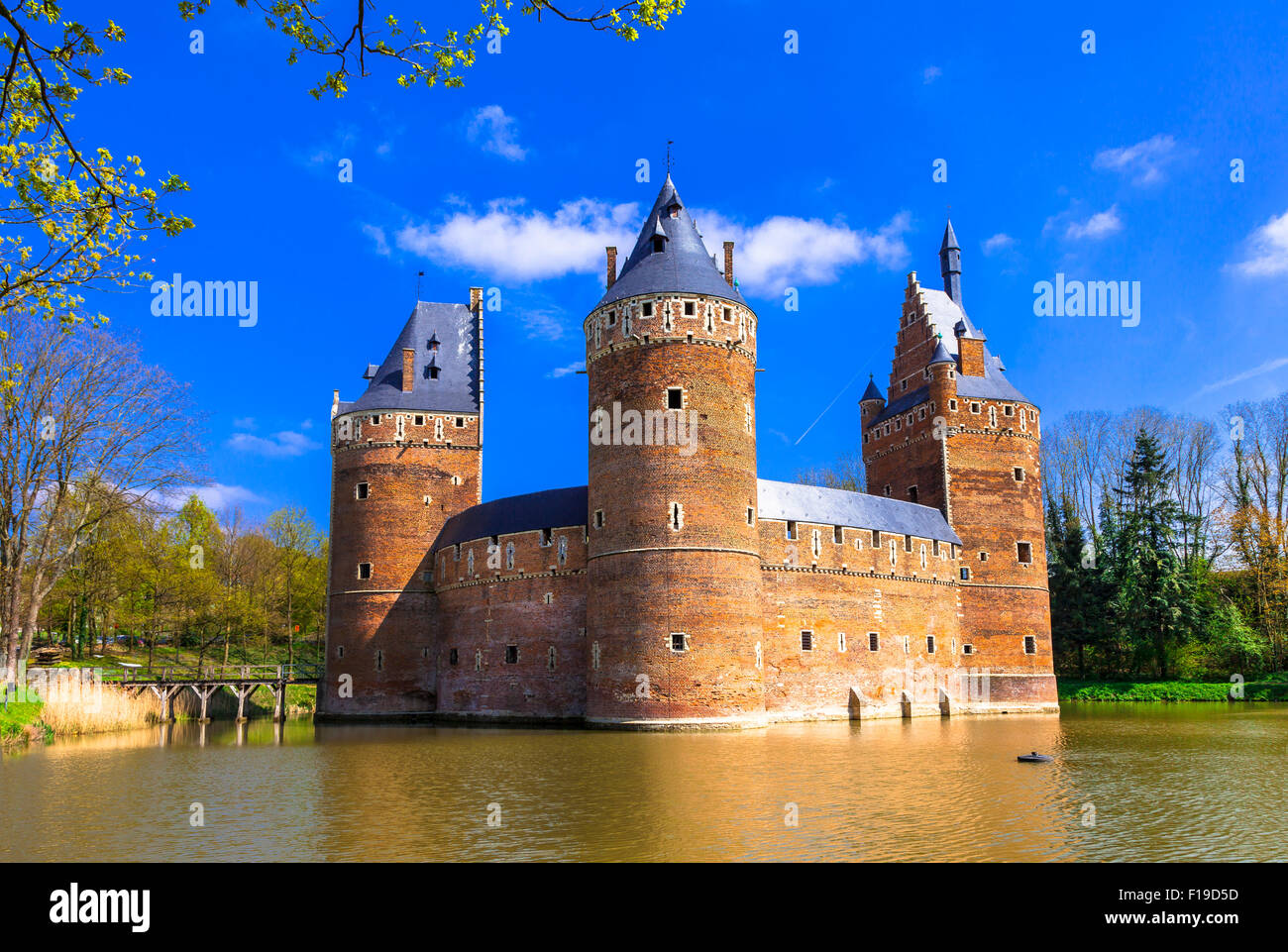 mittelalterliche Burg Beersel in Belgien Stockfoto