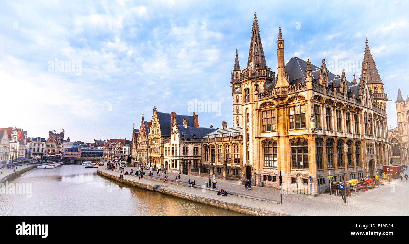 Schöne gotische Gent. Belgien Stockfoto