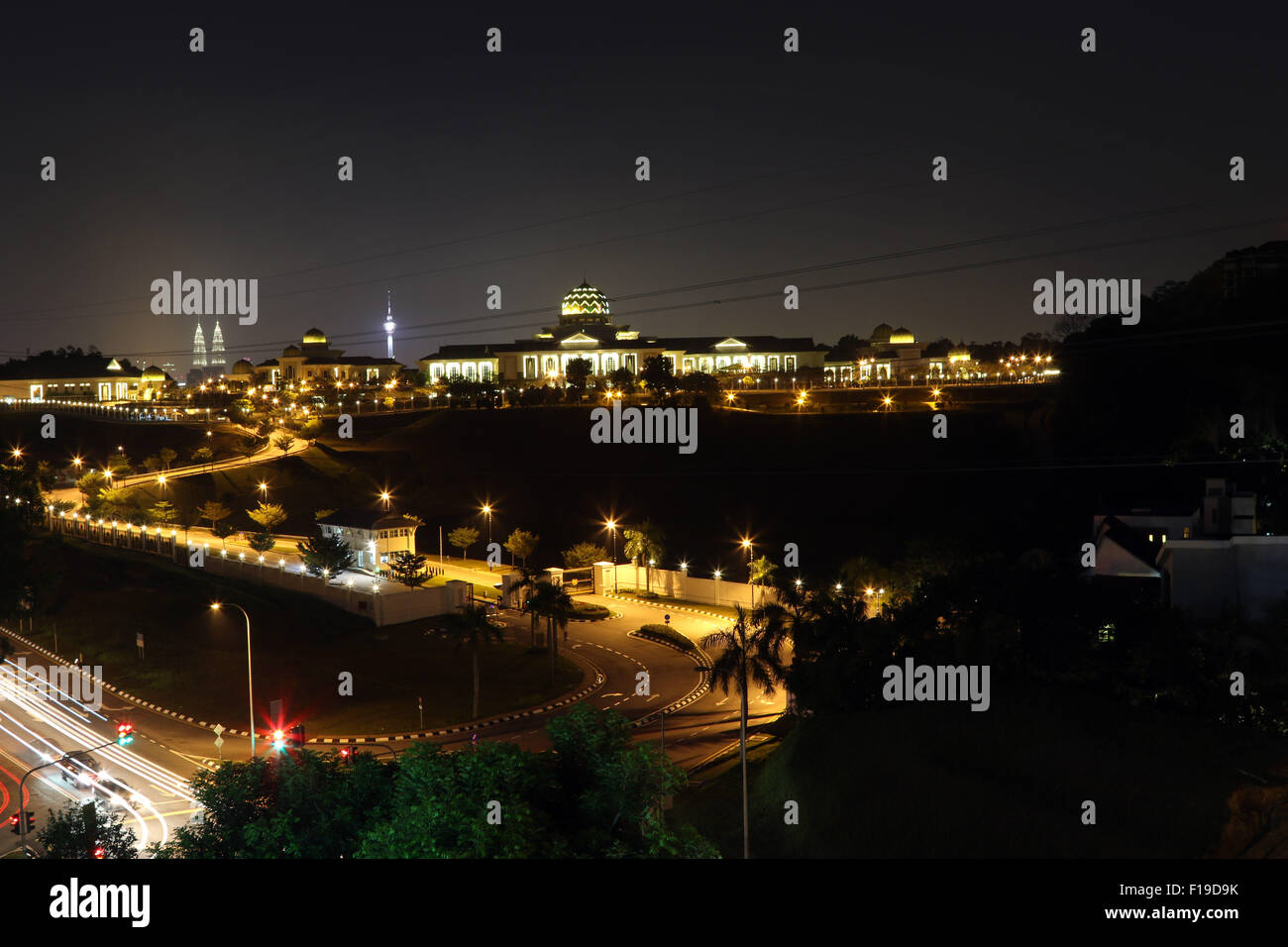 Des Königs Palast Istana Negara in der Nacht Stockfoto