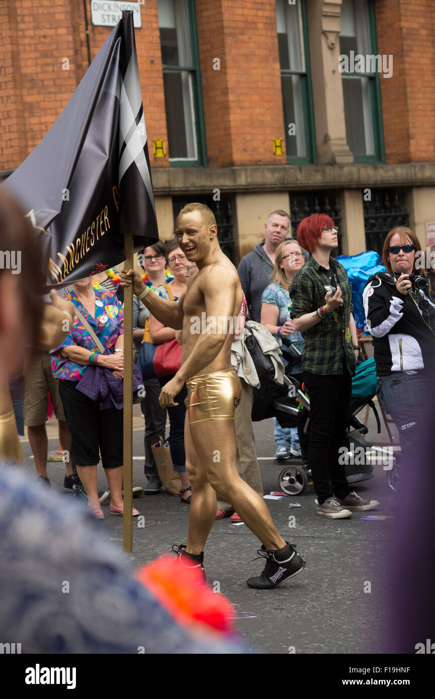 Manchester, UK. 29. August 2015. 2015 Manchester Pride Parade UK Credit: AH288/Alamy Live-Nachrichten Stockfoto