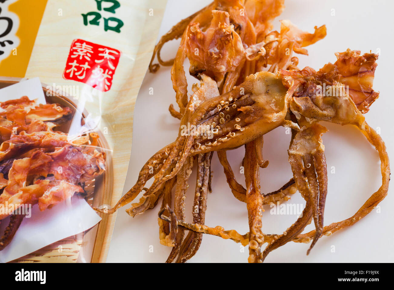 Japanisch getrocknet Tintenfisch-snack Stockfoto